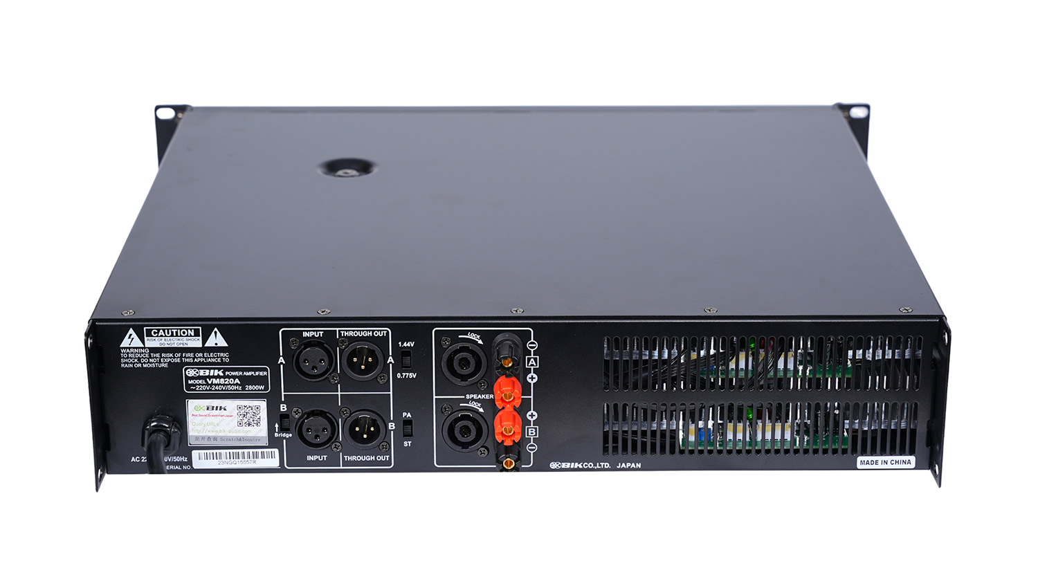 Cục đẩy công suất 2 kênh BIK VM 820A