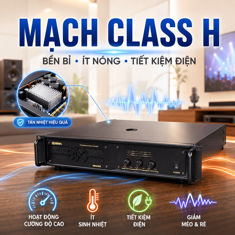 cục đẩy c&ocirc;ng suất BIK VM 830A