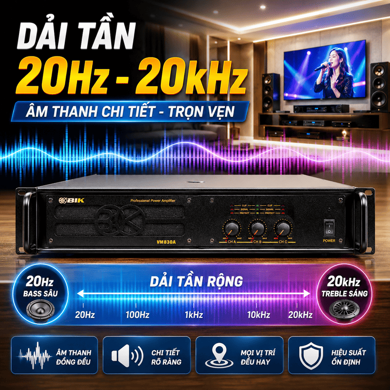 cục đẩy c&ocirc;ng suất BIK VM 830A