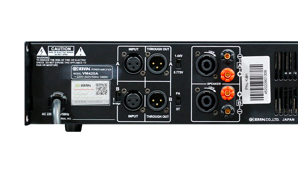 Cục đẩy công suất 2 kênh BIK VM 420A