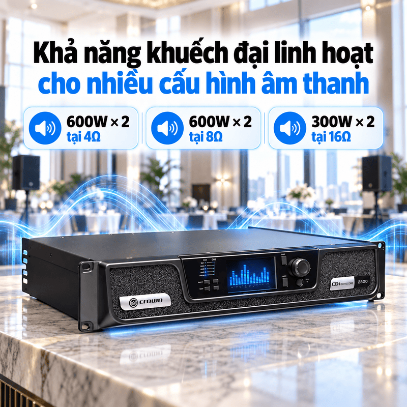 Cục đẩy c&ocirc;ng suất Crown CDi 2|600