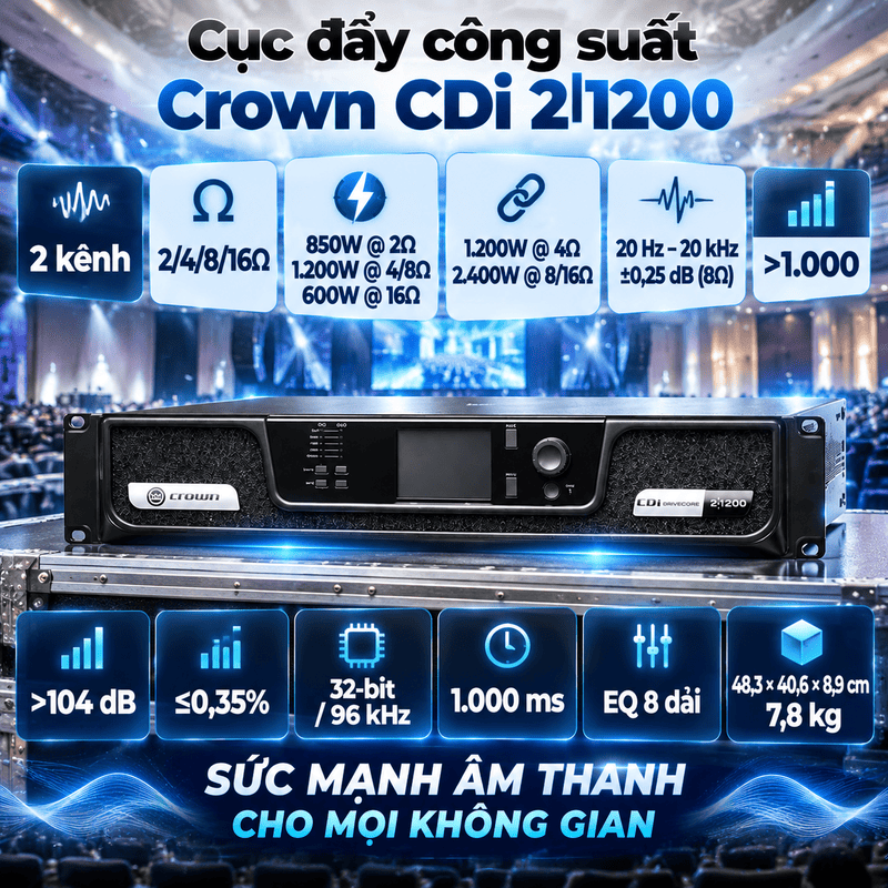 Cục đẩy c&ocirc;ng suất Crown CDi 2|1200