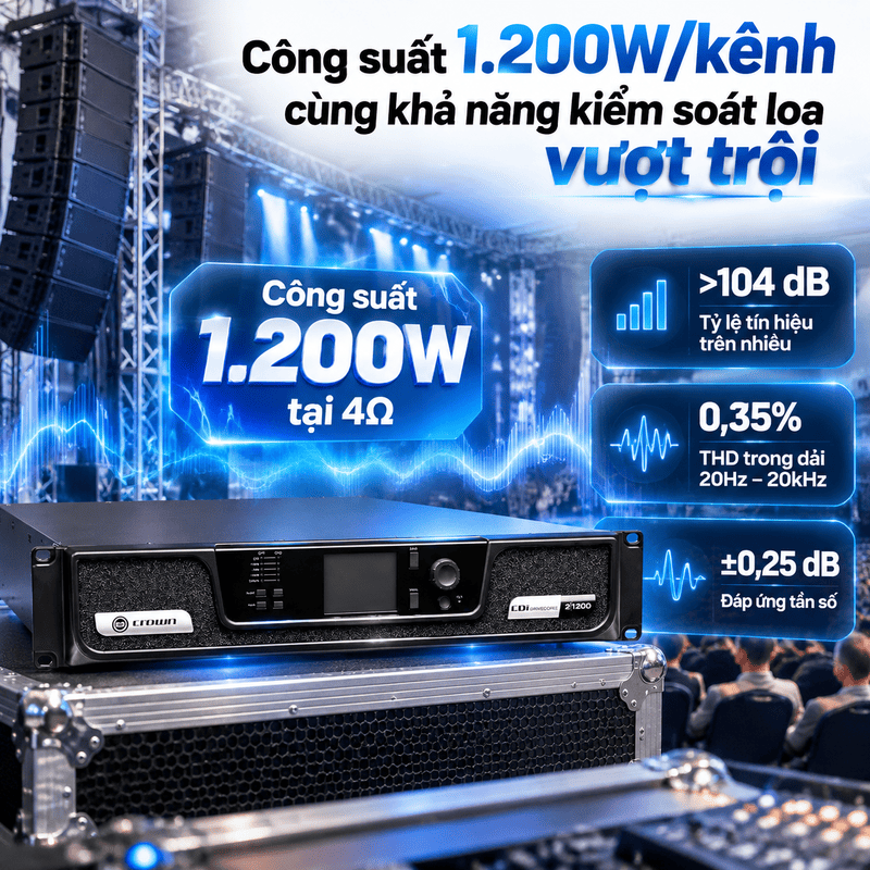 Cục đẩy c&ocirc;ng suất Crown CDi 2|1200