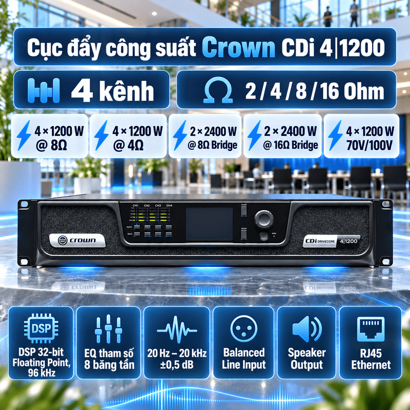 cục đẩy công suất Crown CDi 4|1200