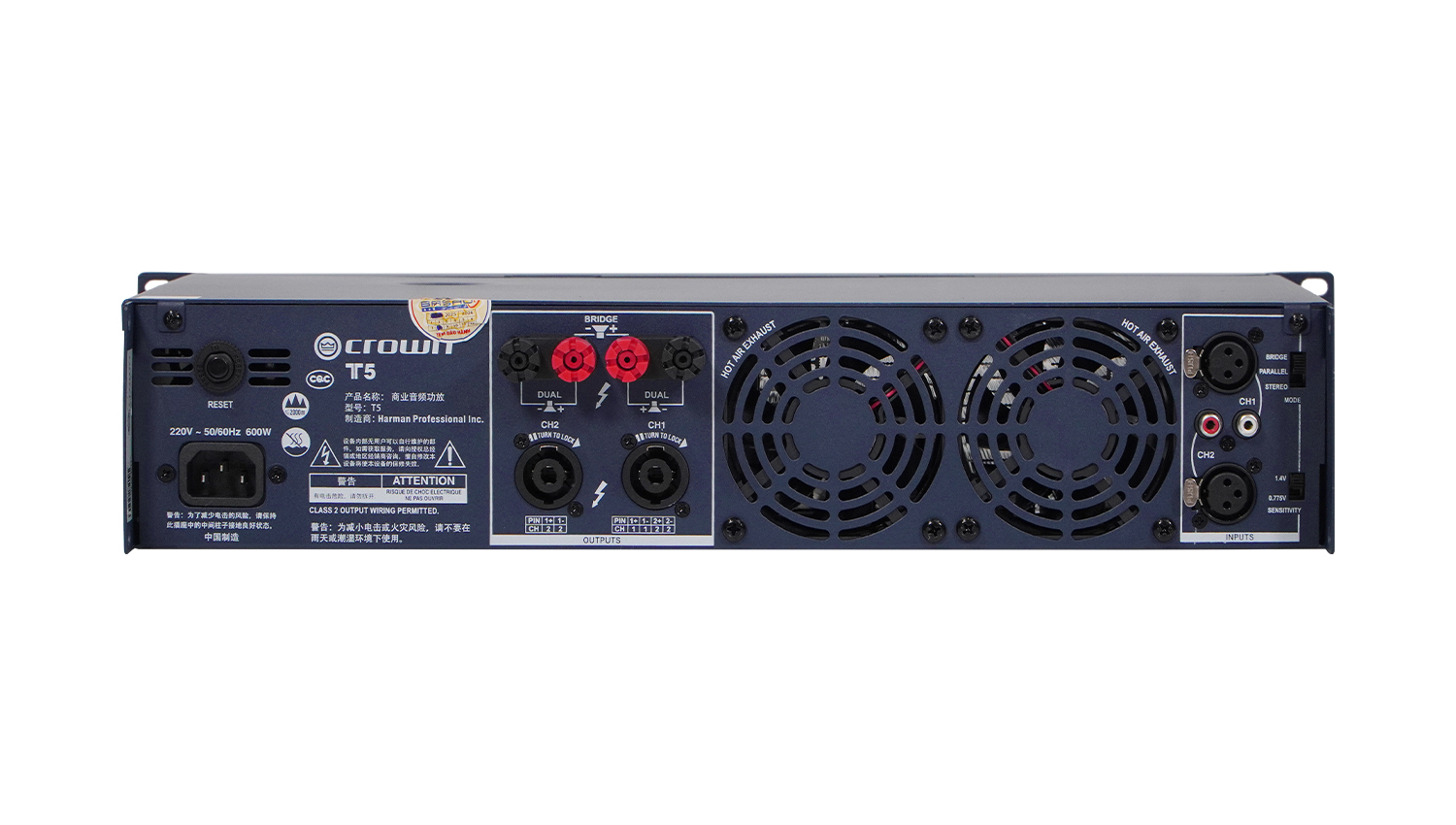 Cục đẩy công suất 2 kênh Crown T5