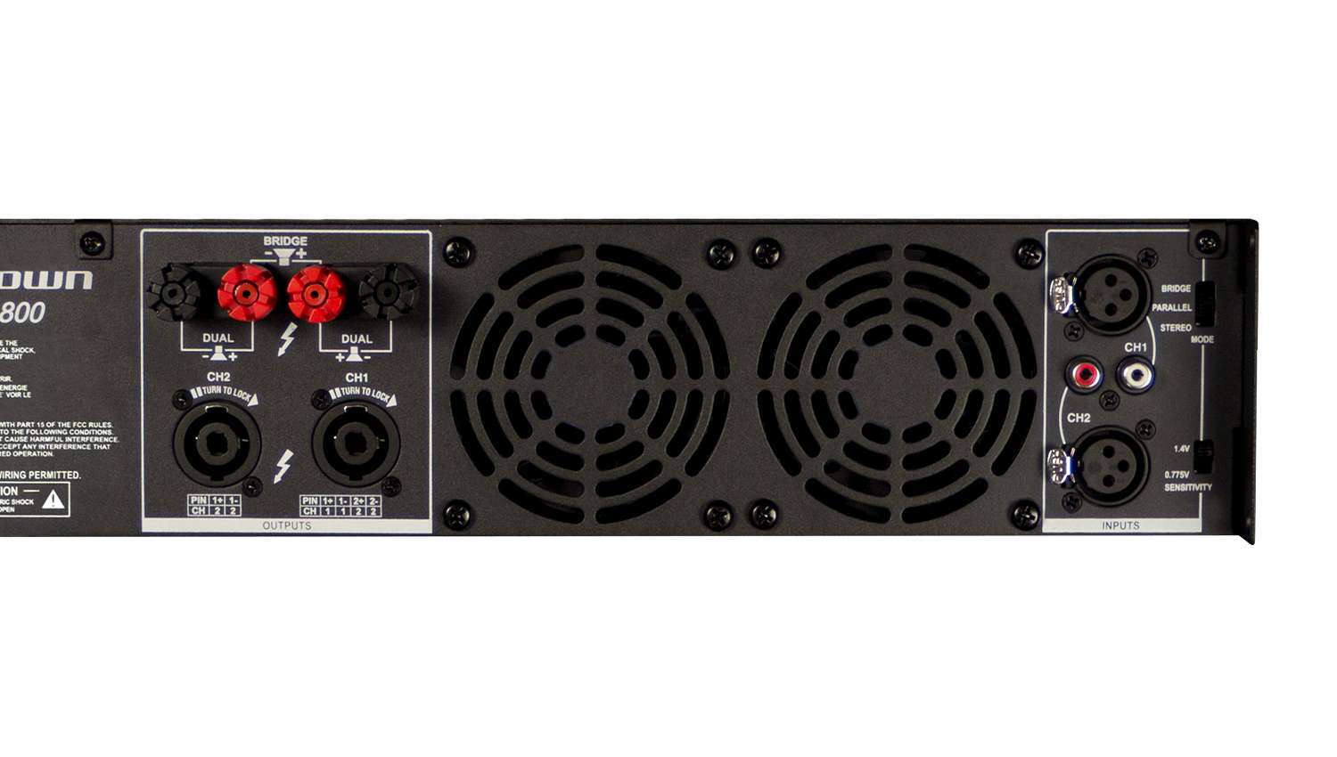 Cục đẩy công suất Crown Xli 800 mặt sau