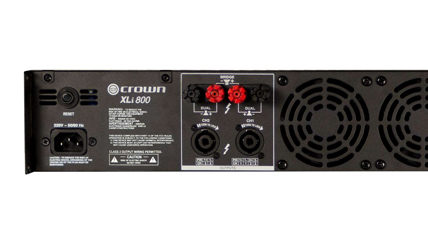 Cục đẩy công suất Crown Xli 800 mặt sau