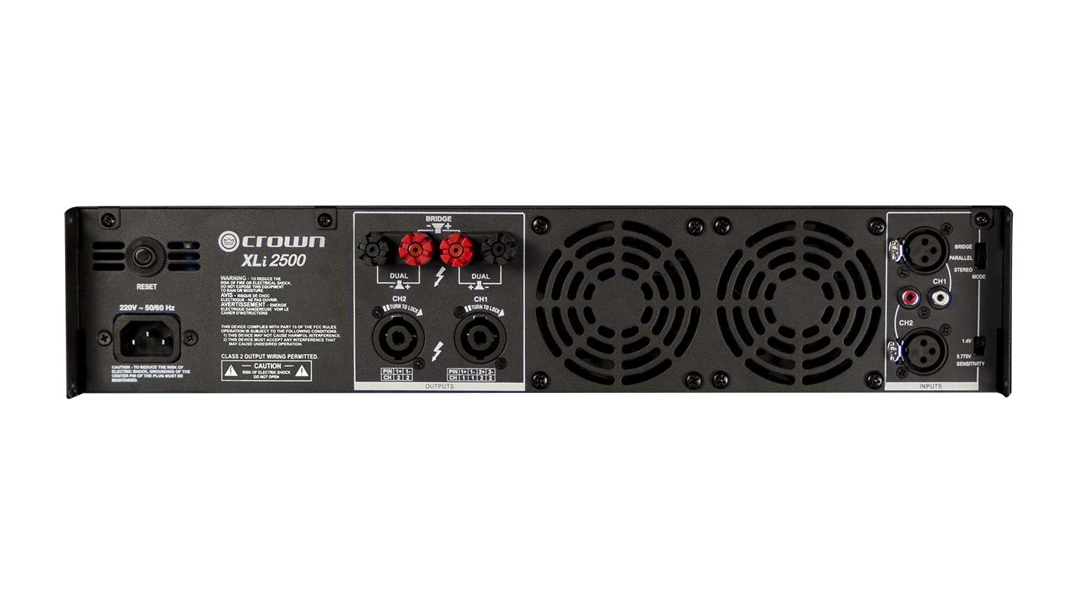 Cục đẩy công suất Crown Xli2500 mặt sau