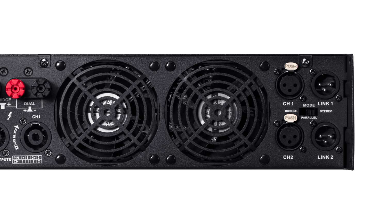 Cục đẩy công suất JBL V8 mặt sau