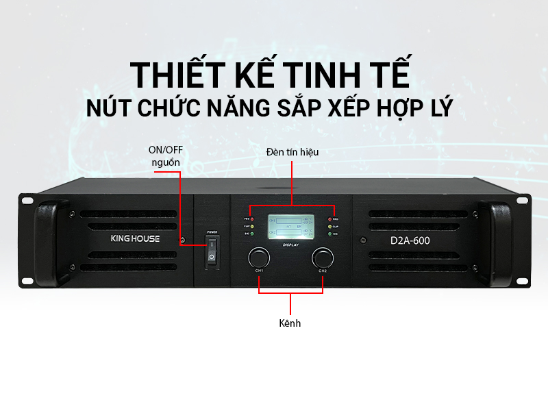 Cục đẩy c&ocirc;ng suất King House D2A-600