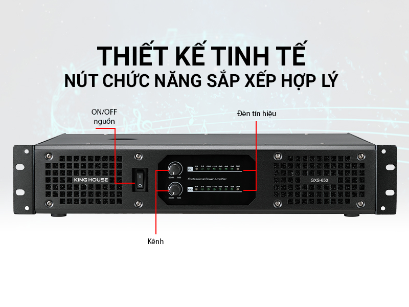 Cục đẩy c&ocirc;ng suất King House GXS-650