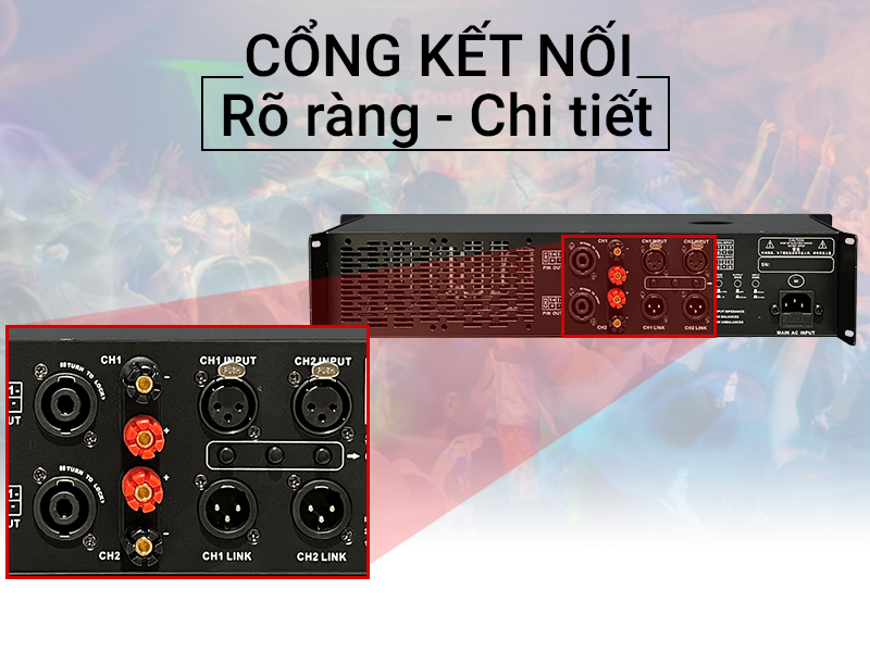 Cục Đẩy Công Suất 2 Kênh King House GXS-850