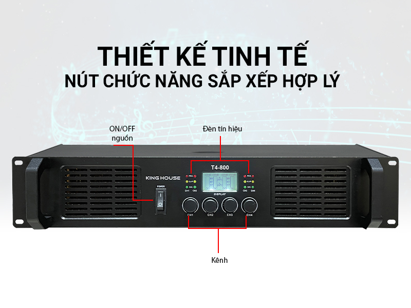 Cục Đẩy Công Suất King House T4-800