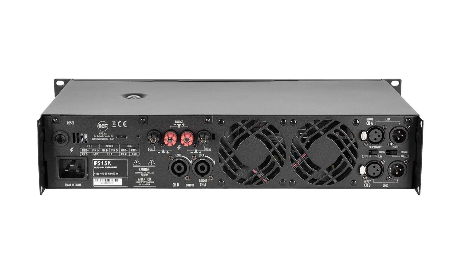 Cục đẩy công suất RCF IPS 1.5K mặt sau