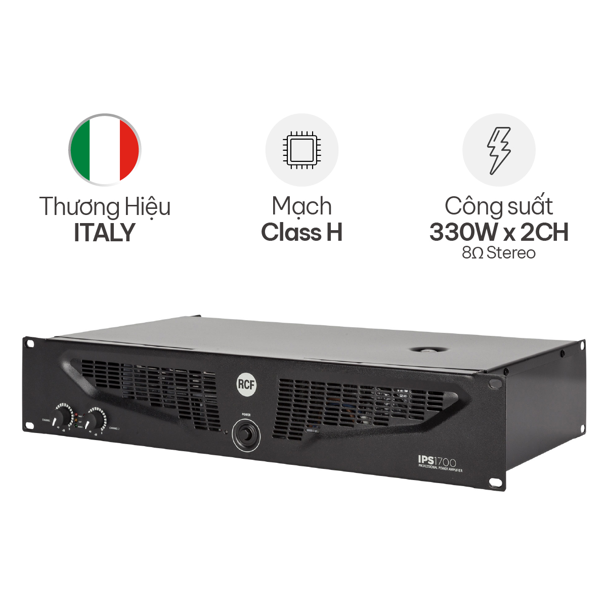 Cục Đẩy Công Suất 2 Kênh RCF IPS 1700