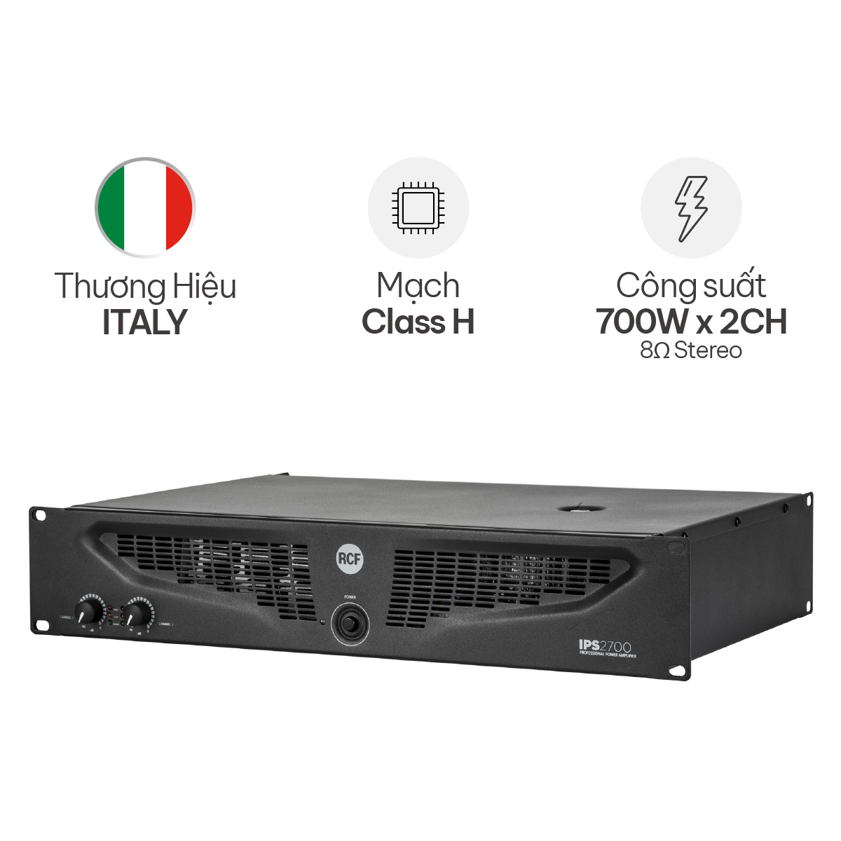 Cục Đẩy Công Suất 2 Kênh RCF IPS 2700