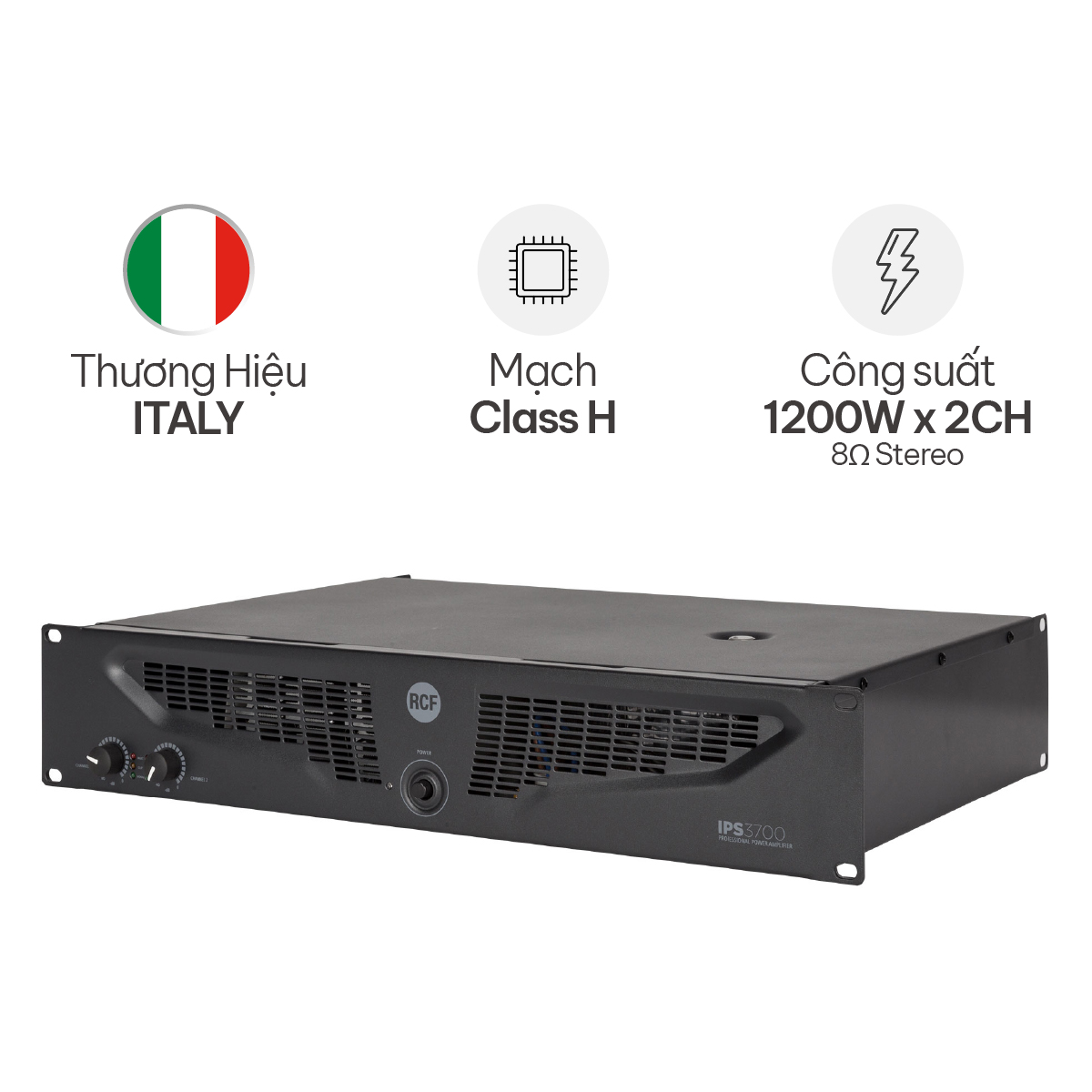 Cục Đẩy Công Suất 2 Kênh RCF IPS 3700