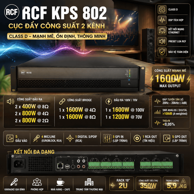 Cục đẩy c&ocirc;ng suất RCF KPS 802