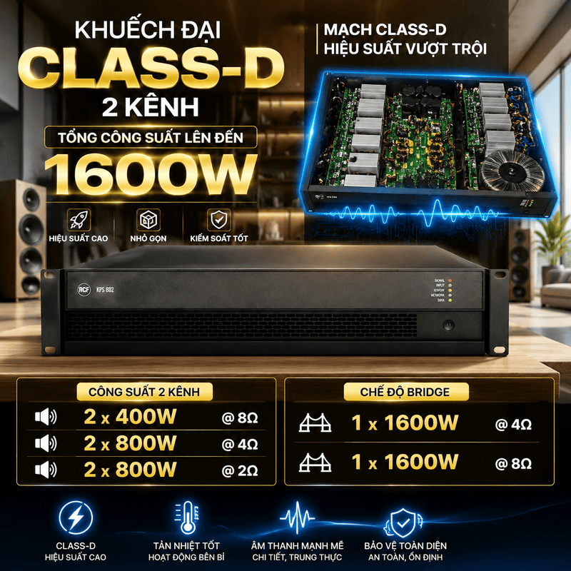 Cục đẩy c&ocirc;ng suất RCF KPS 802