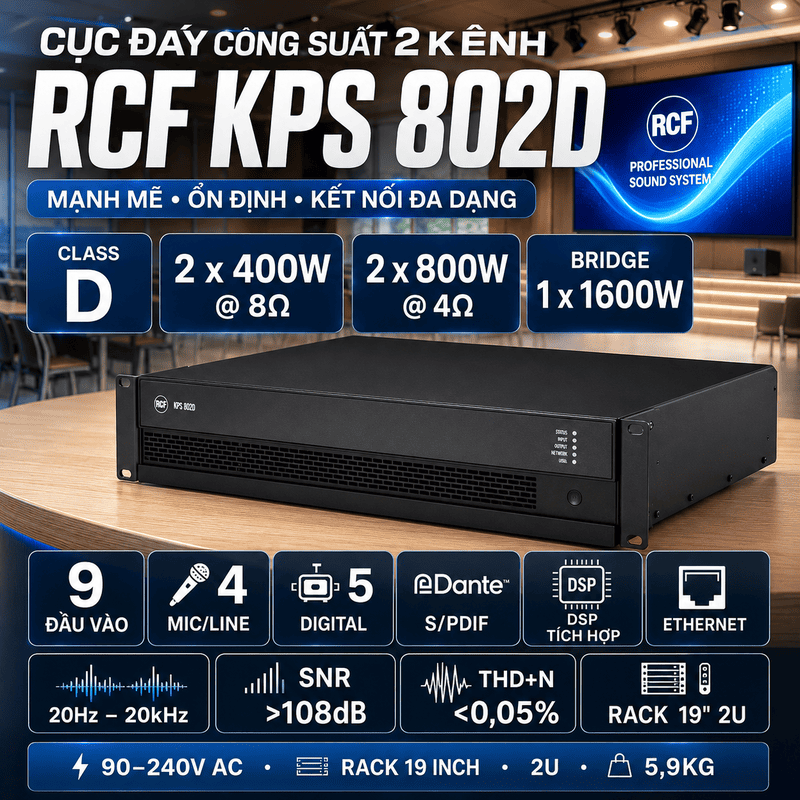 Cục đẩy c&ocirc;ng suất RCF KPS 802D