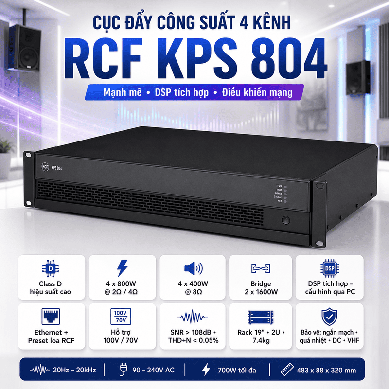 Cục đẩy c&ocirc;ng suất RCF KPS 804