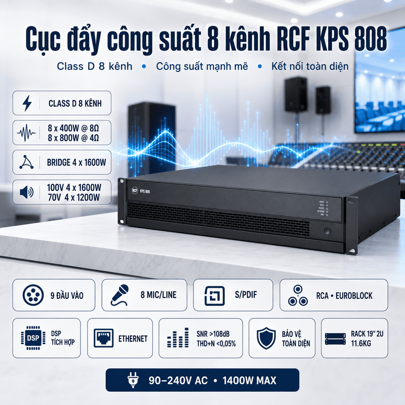 cục đẩy c&ocirc;ng suất RCF KPS 808
