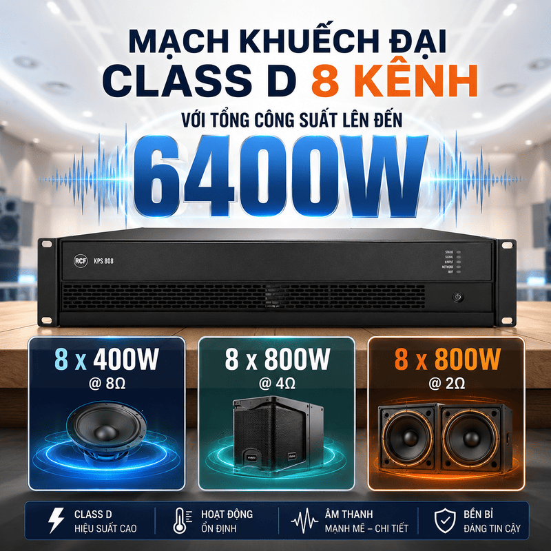 cục đẩy c&ocirc;ng suất RCF KPS 808