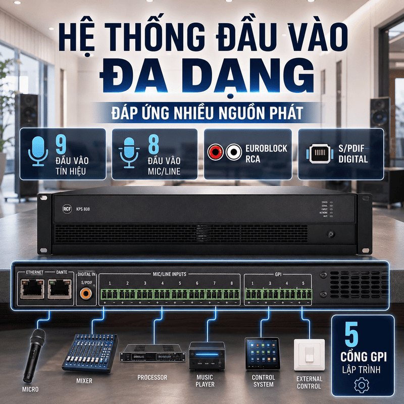 cục đẩy c&ocirc;ng suất RCF KPS 808