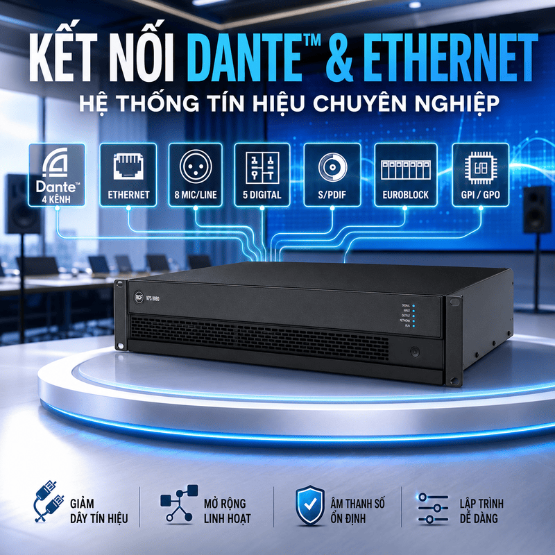 Cục đẩy c&ocirc;ng suất 8 k&ecirc;nh RCF KPS 808D