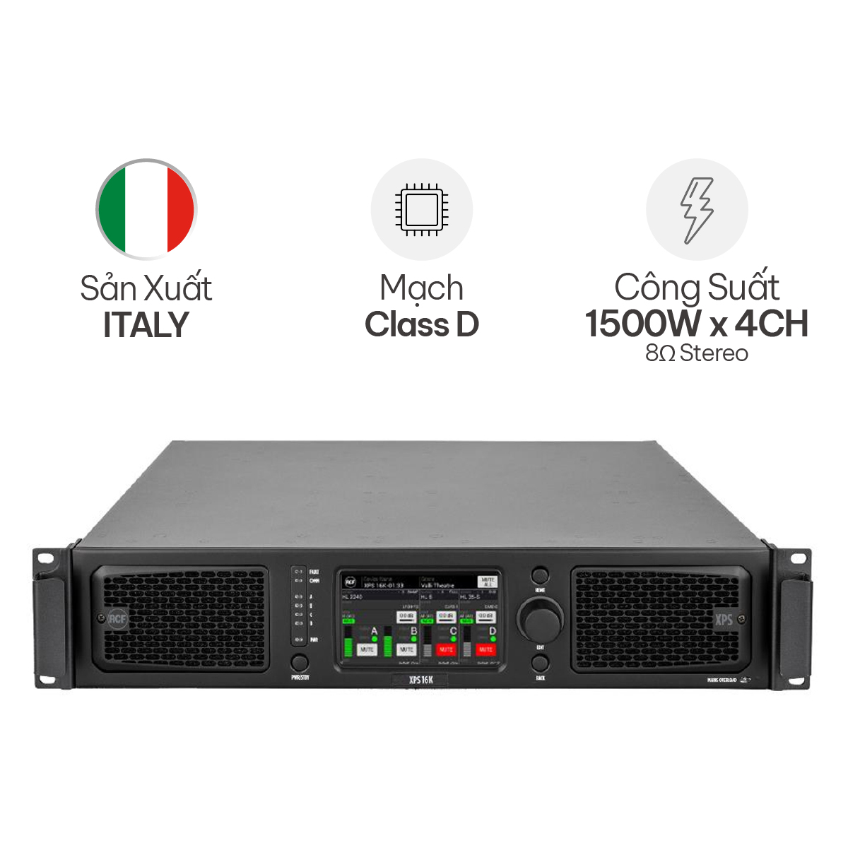 Cục Đẩy Công Suất 4 Kênh RCF XPS 16K