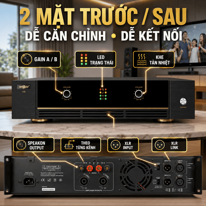 Cục đẩy công suất Wolfirst V8