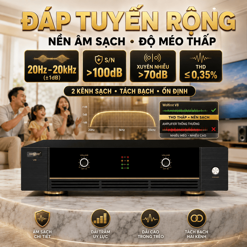 Cục đẩy công suất Wolfirst V8