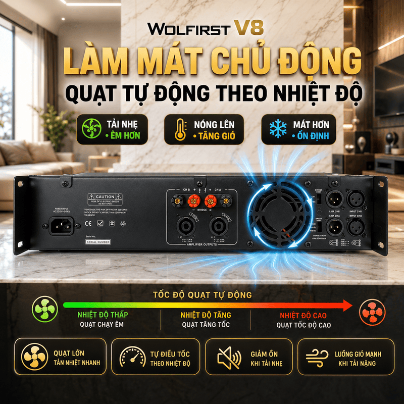 Cục đẩy công suất Wolfirst V8