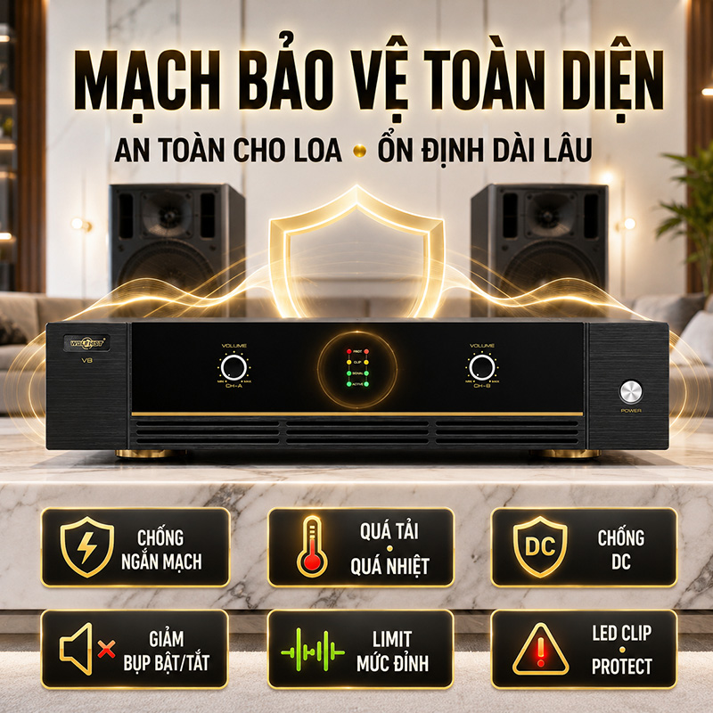 Cục đẩy công suất Wolfirst V8