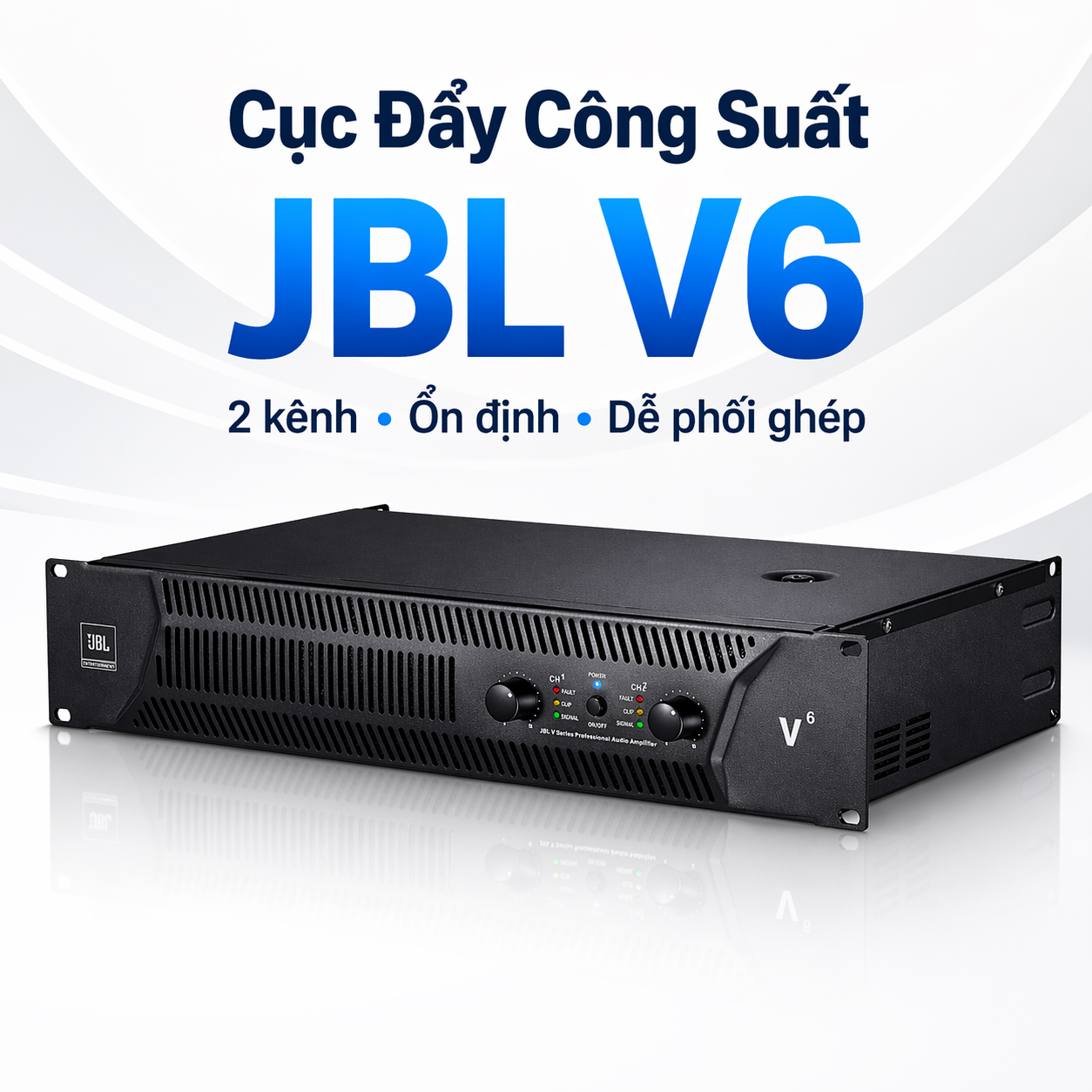 Cục đẩy công suất 2 kênh JBL V6 