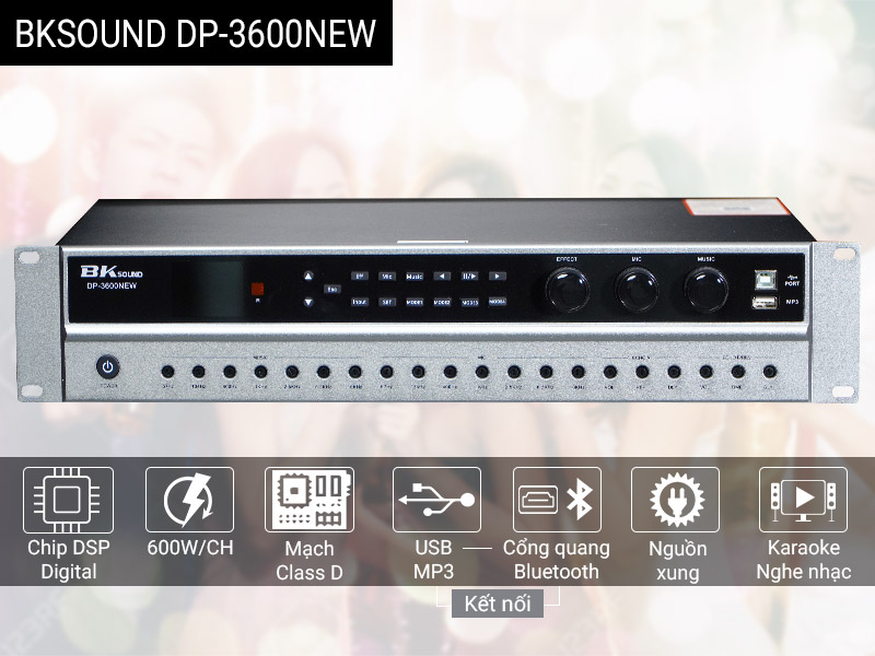 Cục đẩy liền vang BKSound DP3600 New