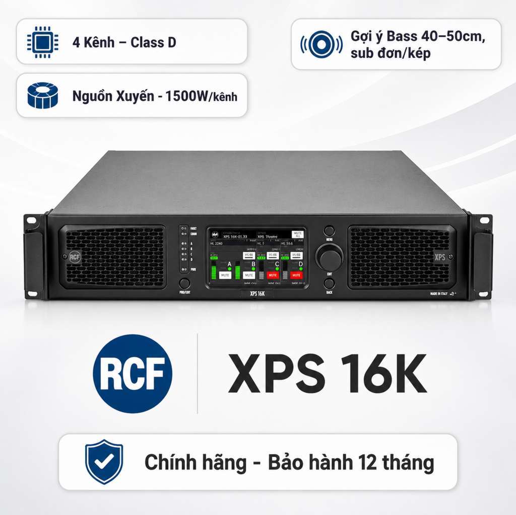 Cục đẩy công suất 4 kênh RCF XPS 16K (Class D, 1400W)