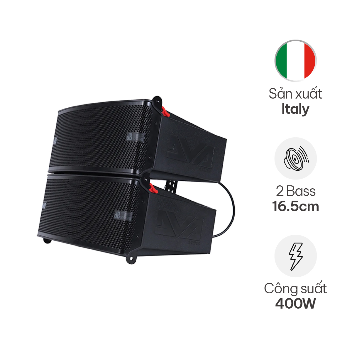 Hệ thống Loa array dBTechnologies DVA M2M + M2S (Bass đôi 16.5cm, Treble đôi 2.54cm, Từ Neo)