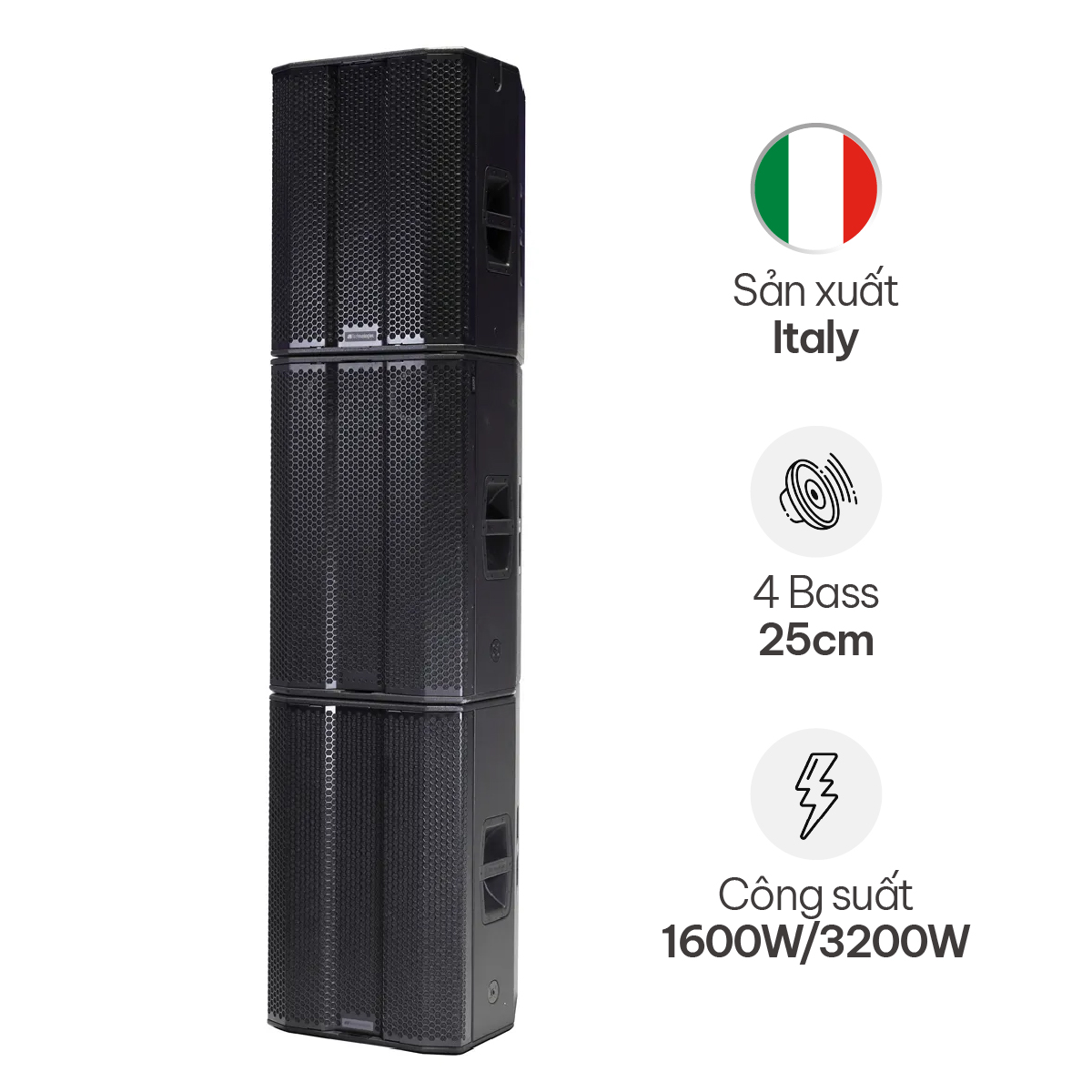 Loa dBTechnologies Fifty 410T Top (Active, 4 bass 25cm, 2 treble 3.5cm, 1600W RMS, 137dB) 