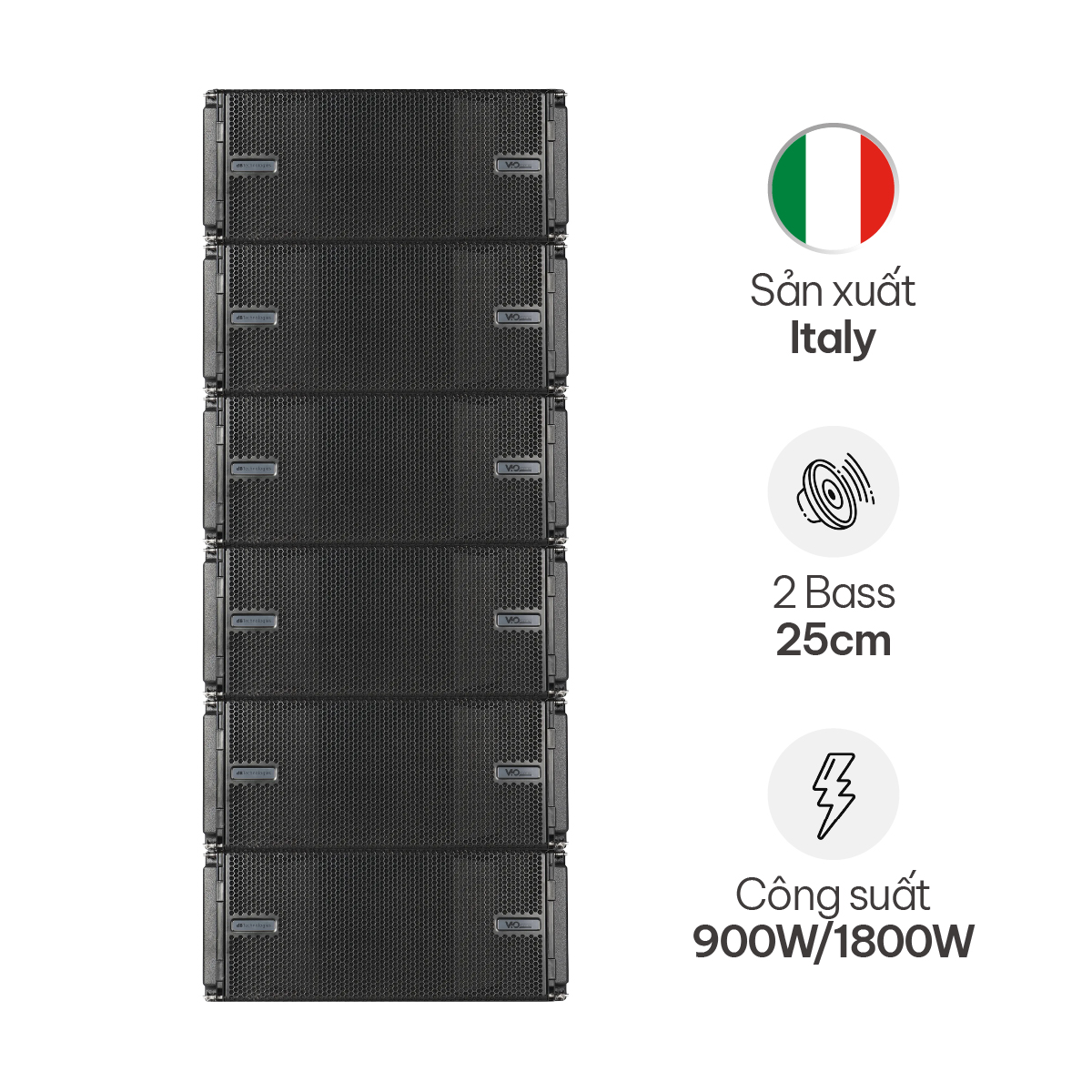 Loa array dBTechnologies Vio L210 (Active, Bass đôi 25cm, Từ Neo) 