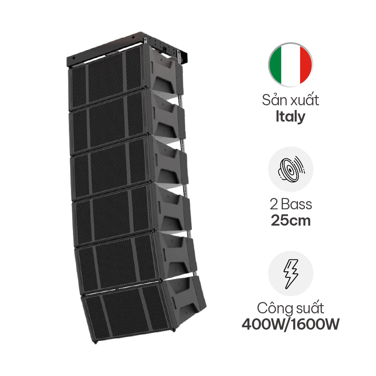 Loa Array dBTechnologies IS210L (Passive, Bass đôi 25cm, 1600W)