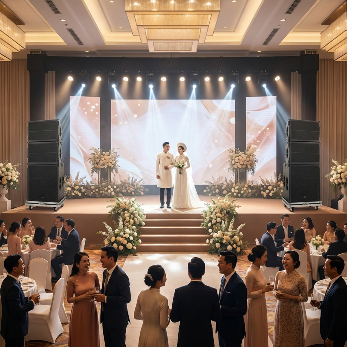 Dàn âm thanh Line Array Active Temeisheng LT-15 (2 Sub hơi 40cm + 4 Loa full) - Hình 3