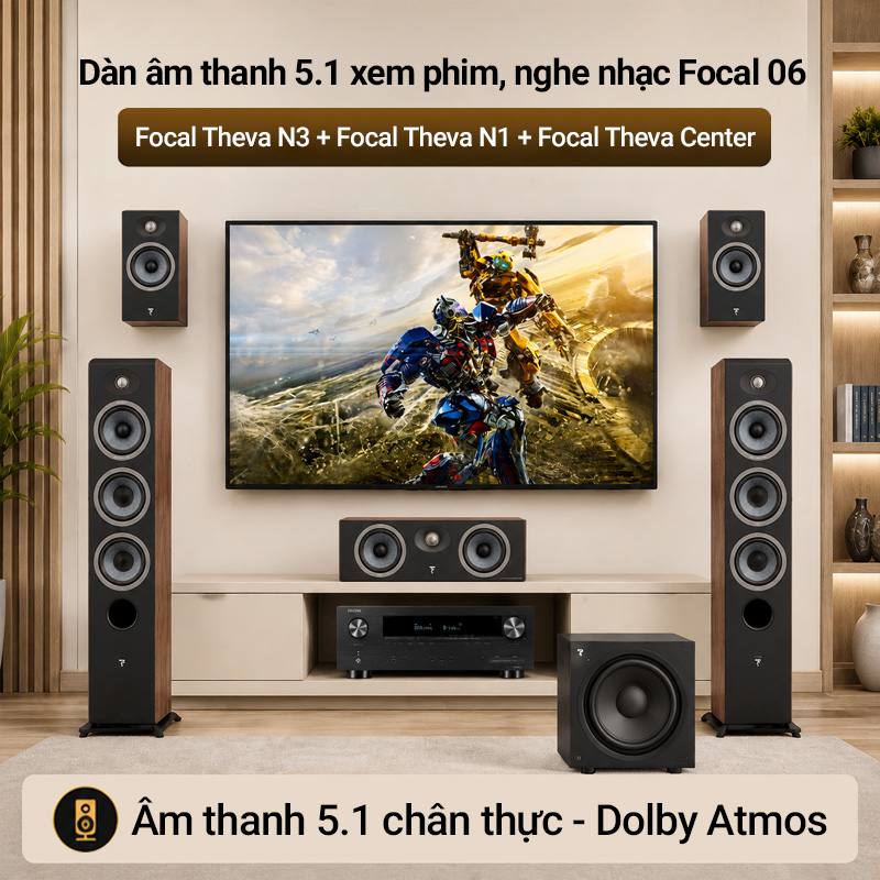 Dàn âm thanh 5.1 xem phim, nghe nhạc Focal 06