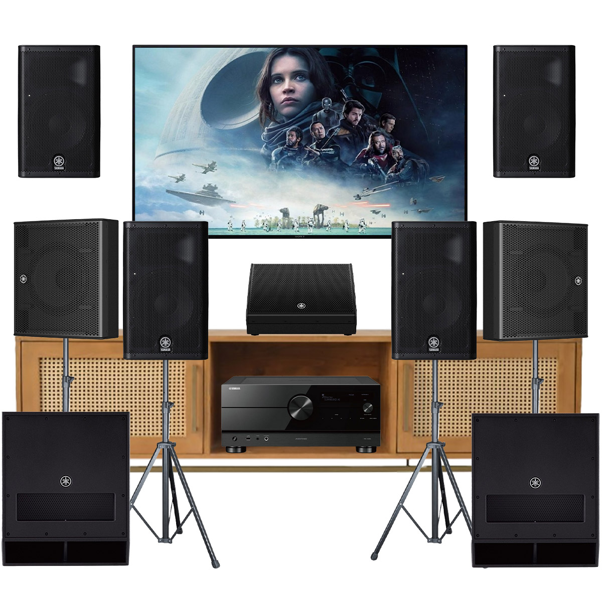 Dàn âm thanh 7.2 xem phim nghe nhạc Yamaha