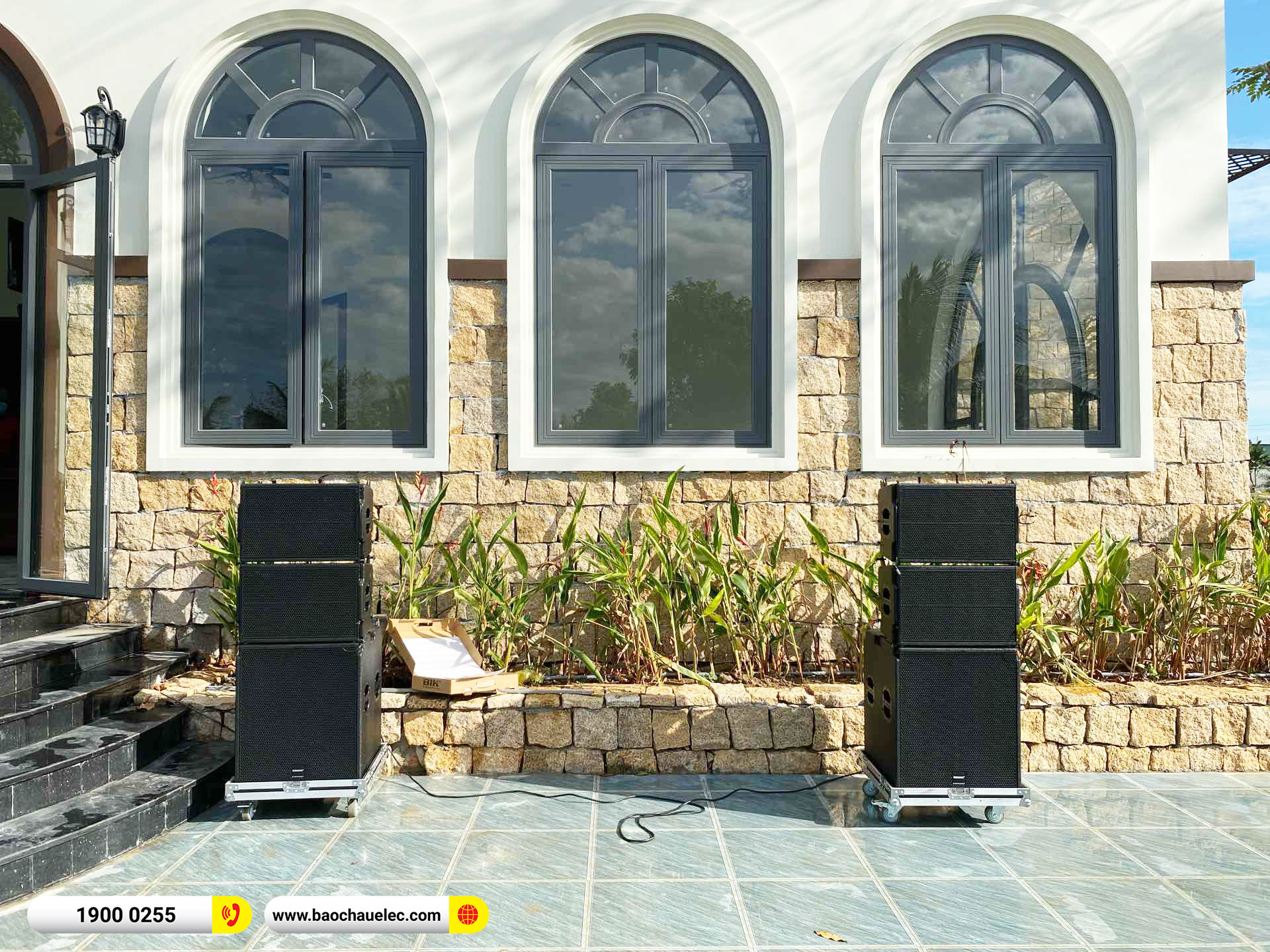 Lắp đặt d&agrave;n Line Array Temeisheng sự kiện cho anh L&acirc;m tại B&igrave;nh Phước (Active Temeisheng LT-15, BJ-U100) 