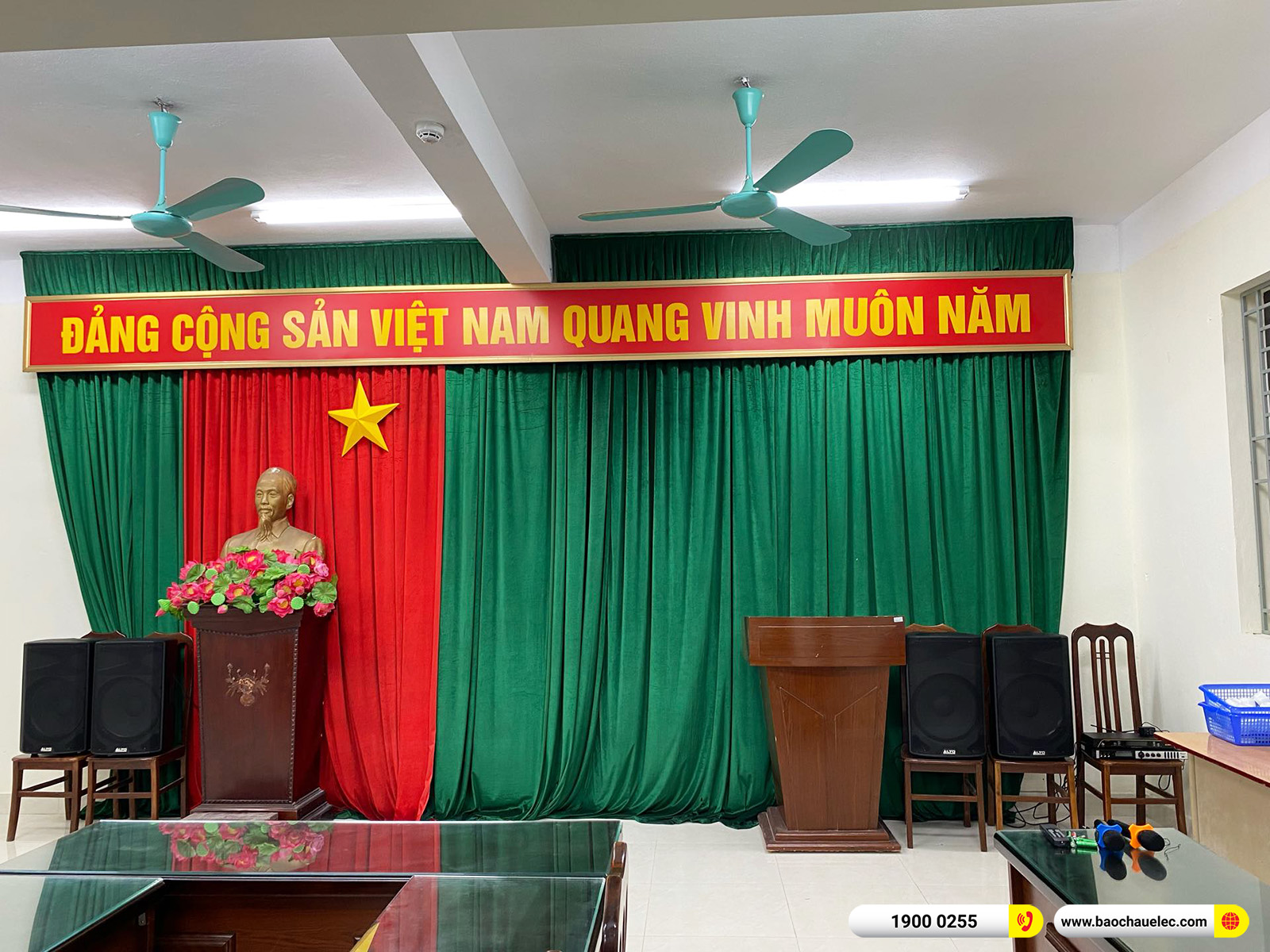 Lắp đặt d&agrave;n &acirc;m thanh cho C&ocirc;ng ty CPXD v&agrave; MT Hoa Chanh tại H&agrave; Nội 