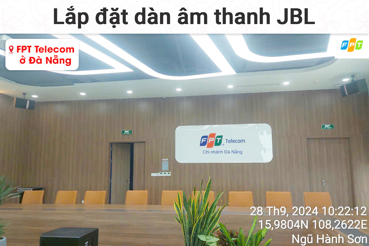 Lắp đặt dàn âm thanh JBL cho FPT Telecom chi nhánh Đà Nẵng