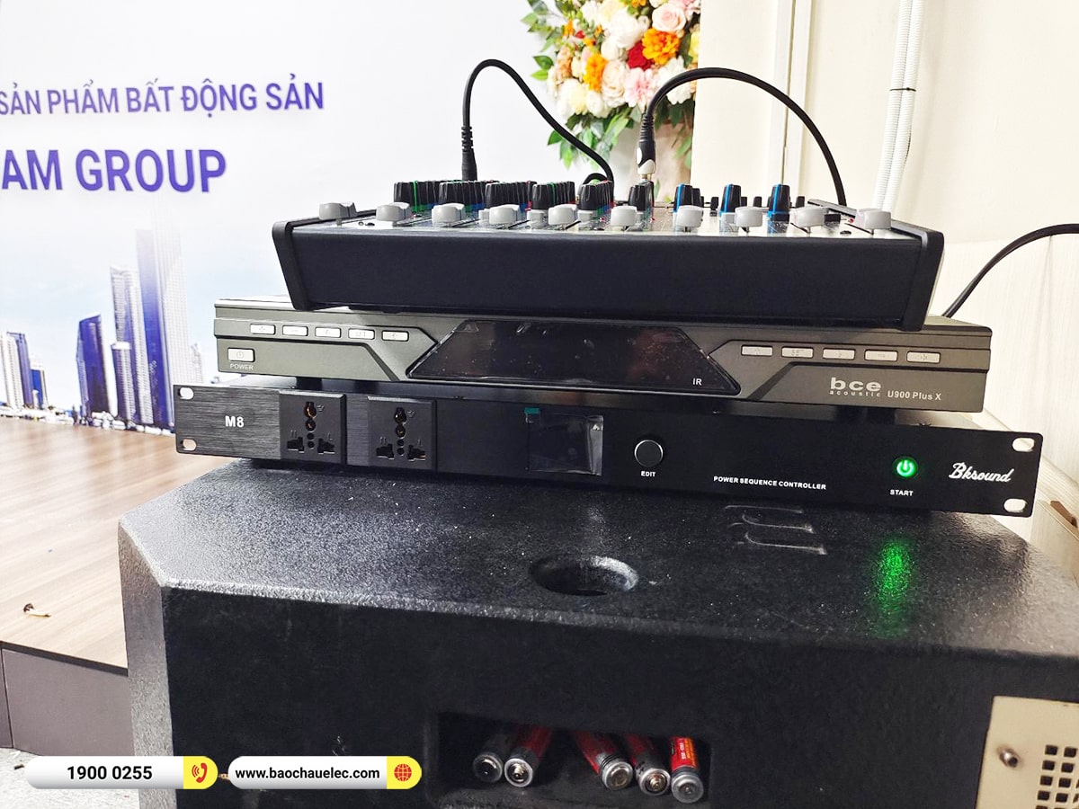 Lắp đặt d&agrave;n &acirc;m thanh hội trường Audiocenter cho C&ocirc;ng ty BĐS Bắc Trung Nam Group tại H&agrave; Nội 