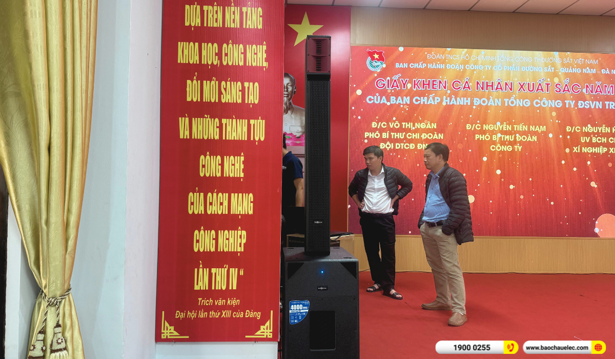 Lắp đặt dàn âm thanh hội trường Audiocenter cho công ty CP Đường Sắt Quảng Nam - Đà Nẵng