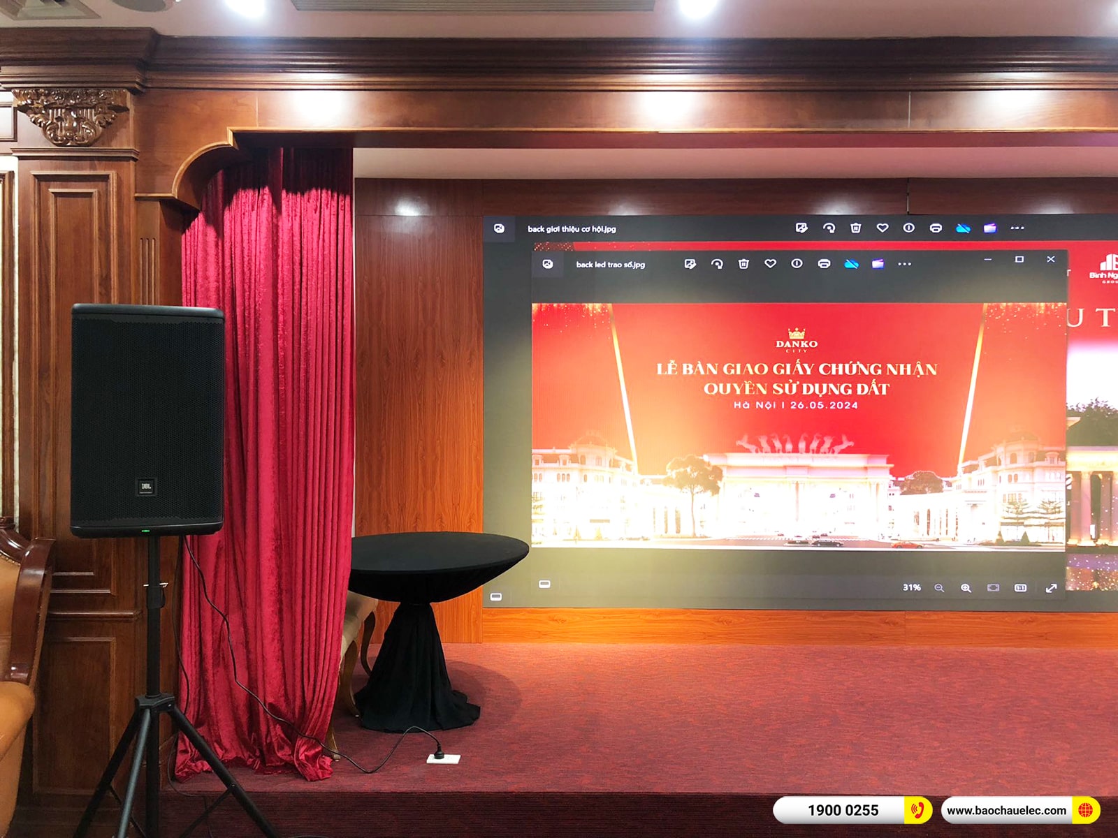 Lắp đặt d&agrave;n &acirc;m thanh hội trường JBL cho C&ocirc;ng ty Danko Group tại H&agrave; Nội